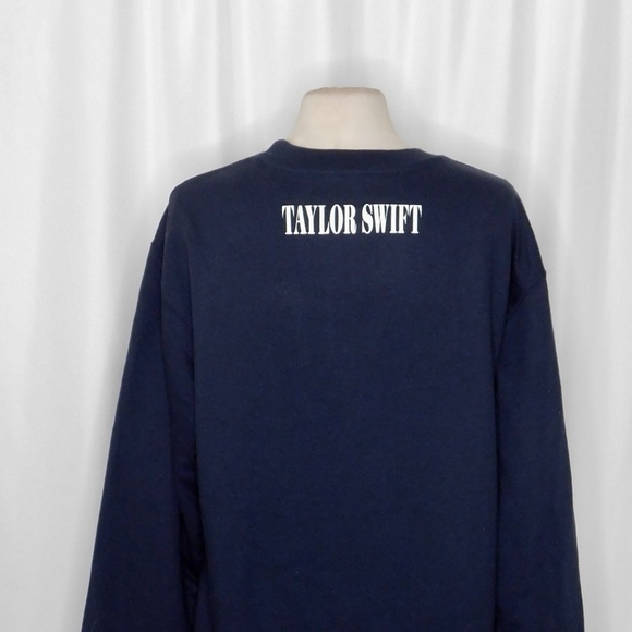 TAYLOR SWIFT Midnights Eras Navy Blue Crewneck Sweatshirt Pullover Concert Music - Picture 7 of 9